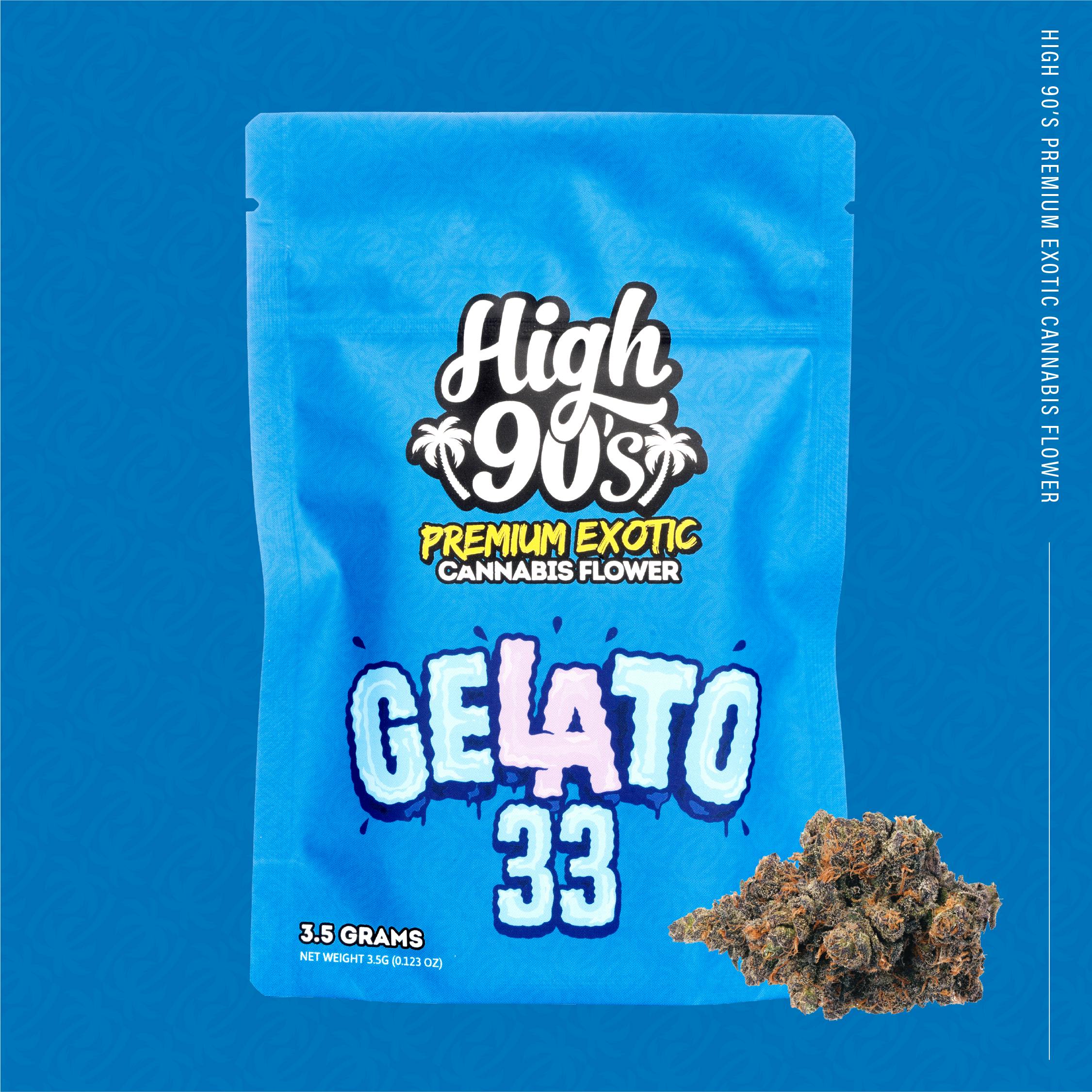 High 90s : Gelato 33 3.5g Flower - HIGH 90s