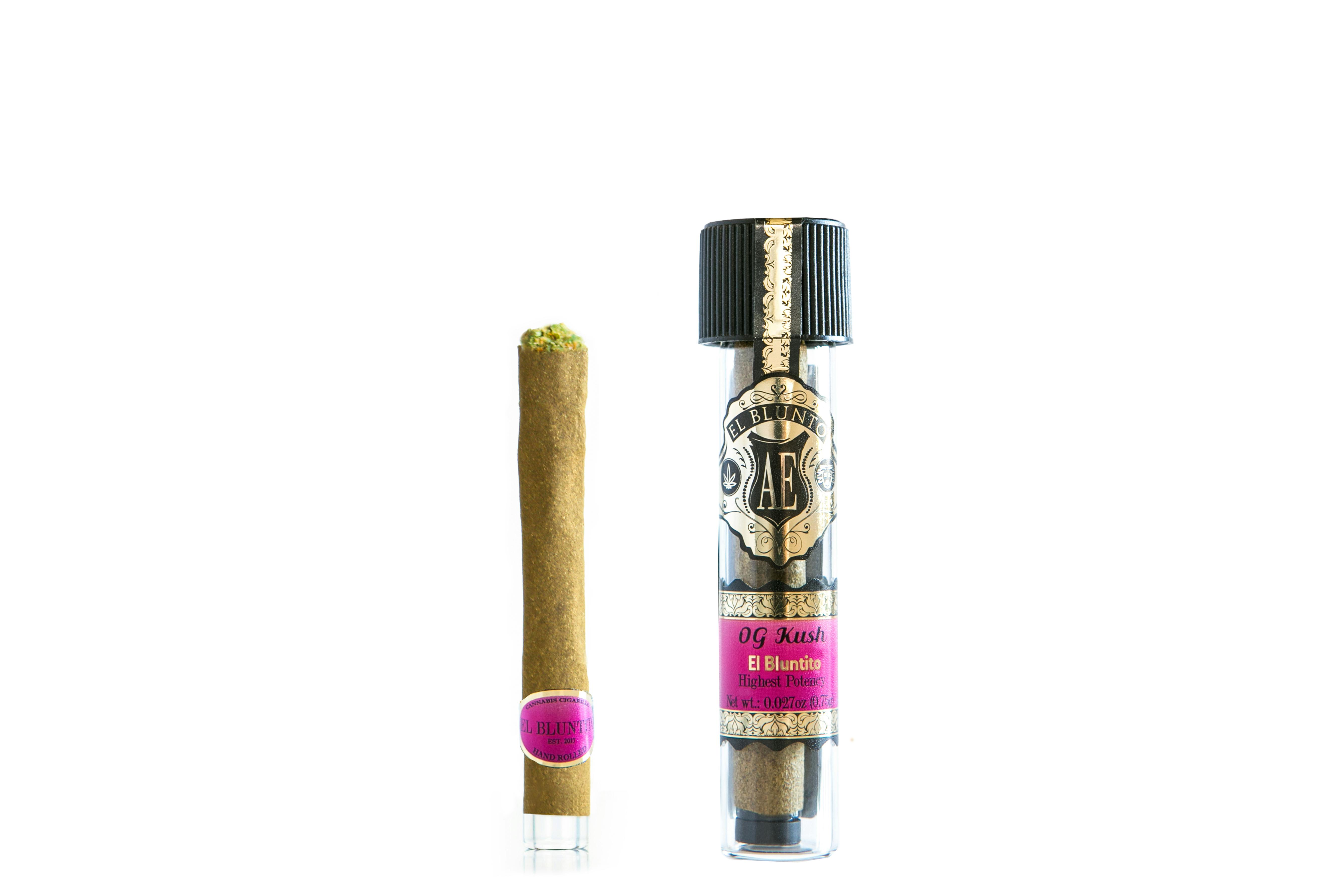 El Blunto by Albert Einstone's El Bluntito - OG Kush - .75G Cigarillo [Mini  Blunt] | Weedmaps