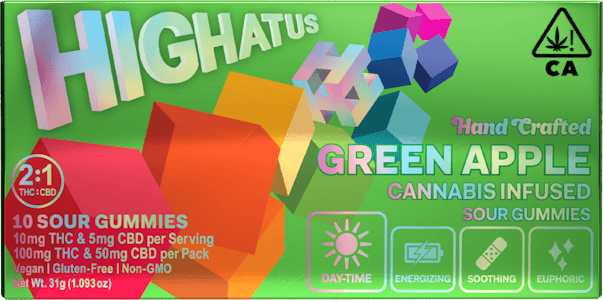 Highatus - Green Apple Sour Gummy CBD | 100mg | Highatus