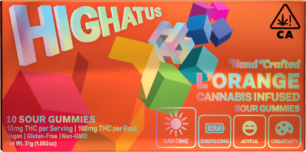 Highatus - L'Orange Sour Gummy | 100mg | Highatus