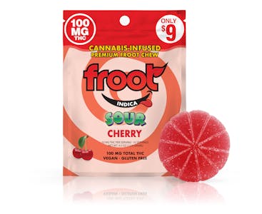 FROOT - Froot Sour Cherry Gummy - 100mg Single Cut-to-dose