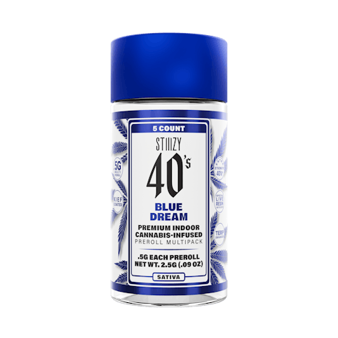 STIIIZY - STIIIZY | Blue Dream 40s -Sativa- 30.75% THC | 2.5g 5pk (Infused Pre-Roll) 32.98% TAC |      -KK2