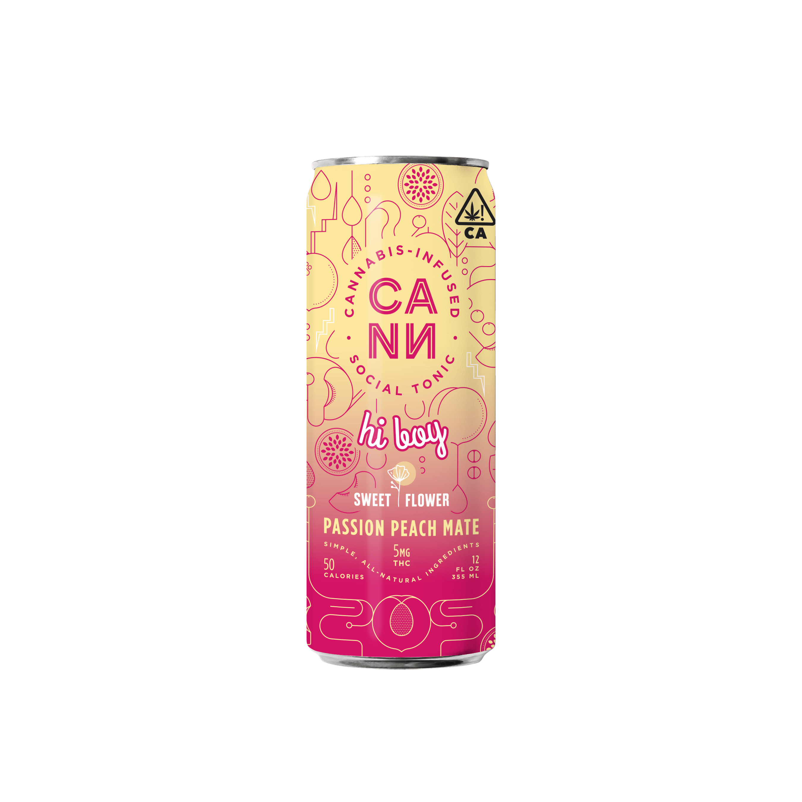 Passion Peach Maté Hi Boy (4 pack) [Sweet Flower] - Cann