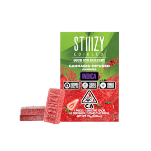 STIIIZY - Stiiizy SOUR STRAWBERRY - Gummies 100mg THC Edibles