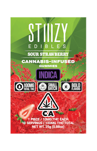 STIIIZY - SOUR STRAWBERRY | 100mg | Gummies | STIIIZY