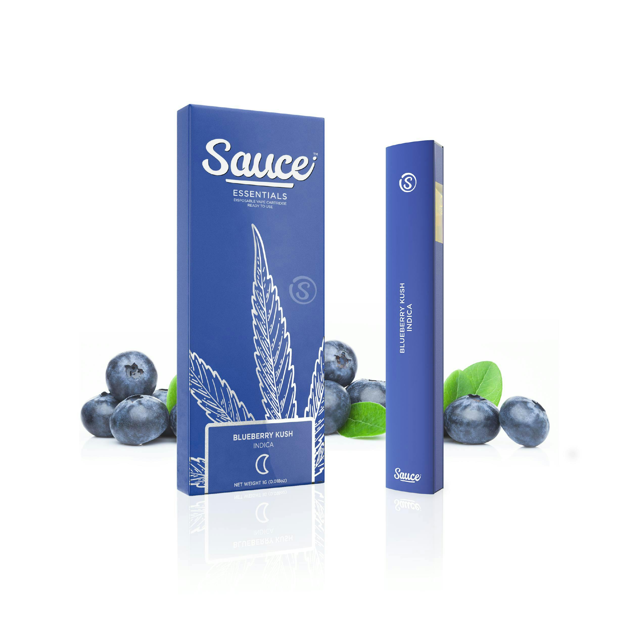Sauce | Essentials | Blueberry Kush | Live Resin Disposable | 1g