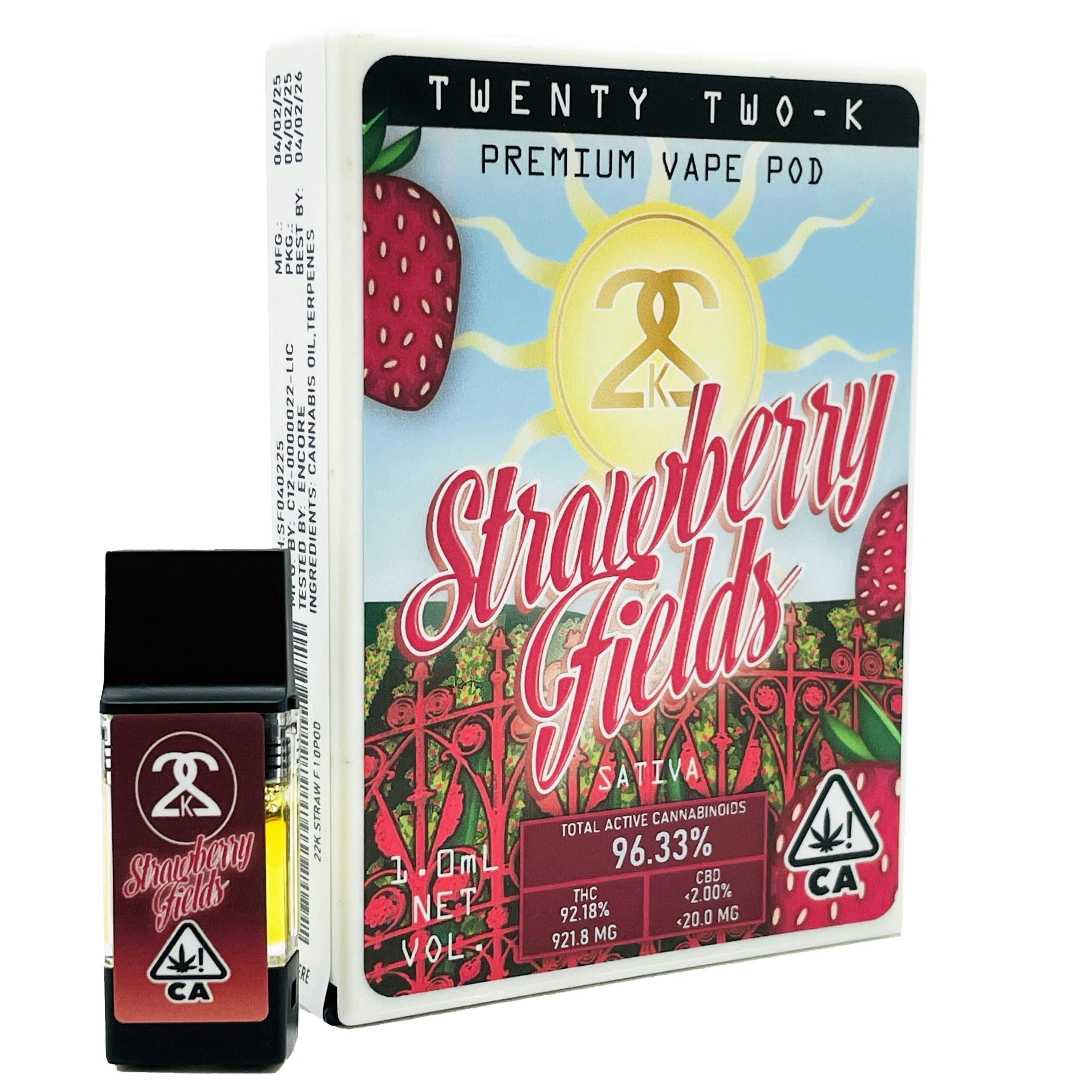 STRAWBERRY FIELDS 『Lips Like Strawberry』 22K - Strawberry Fields 1.0ml POD - Twenty Two K / 22k