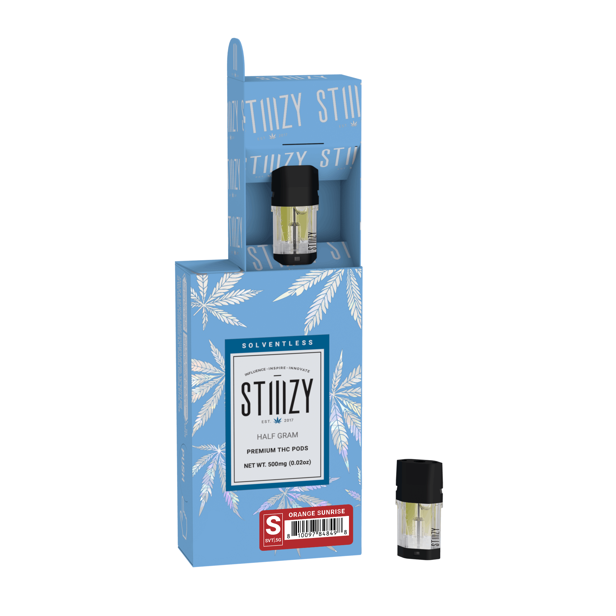 Vape Cartridge - ORANGE SUNRISE .5G Solventless Live Rosin Pod - STIIIZY -  STIIIZY