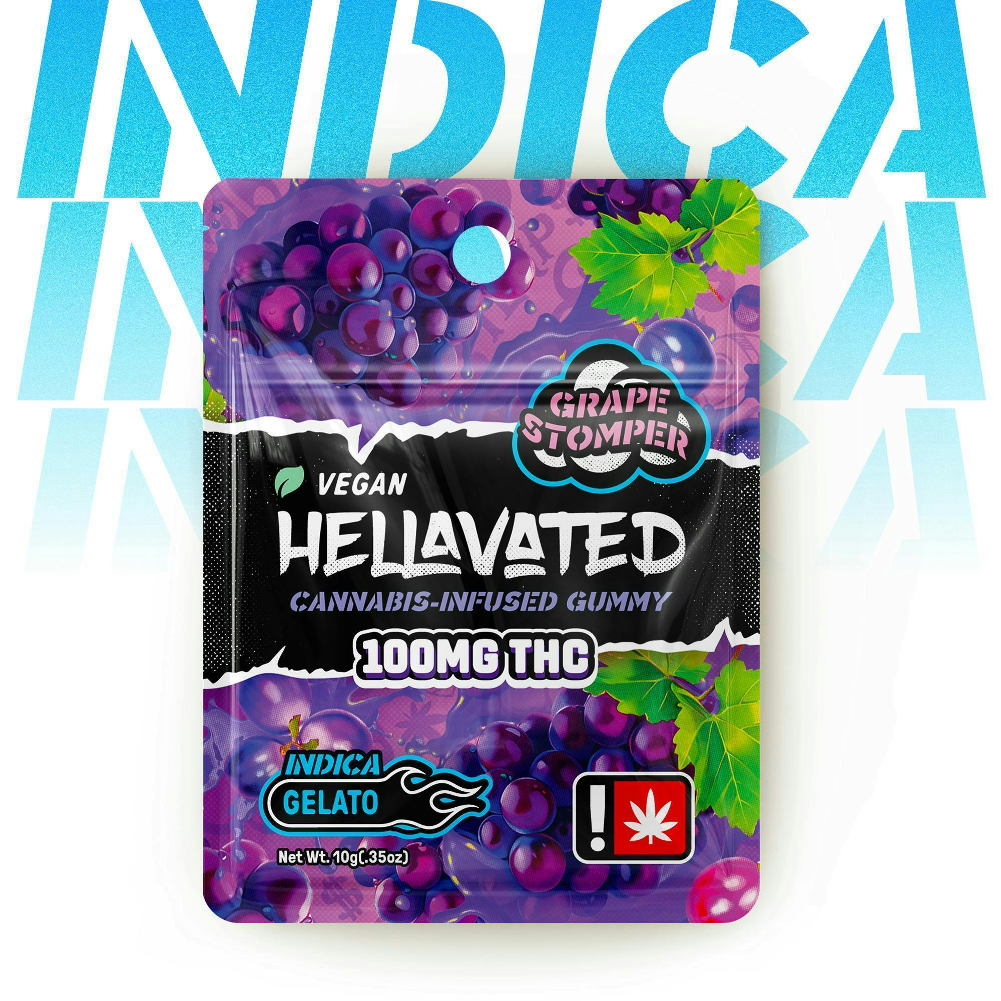 Grape Stomper (1pc) Gummiez 100mg - Hellavated