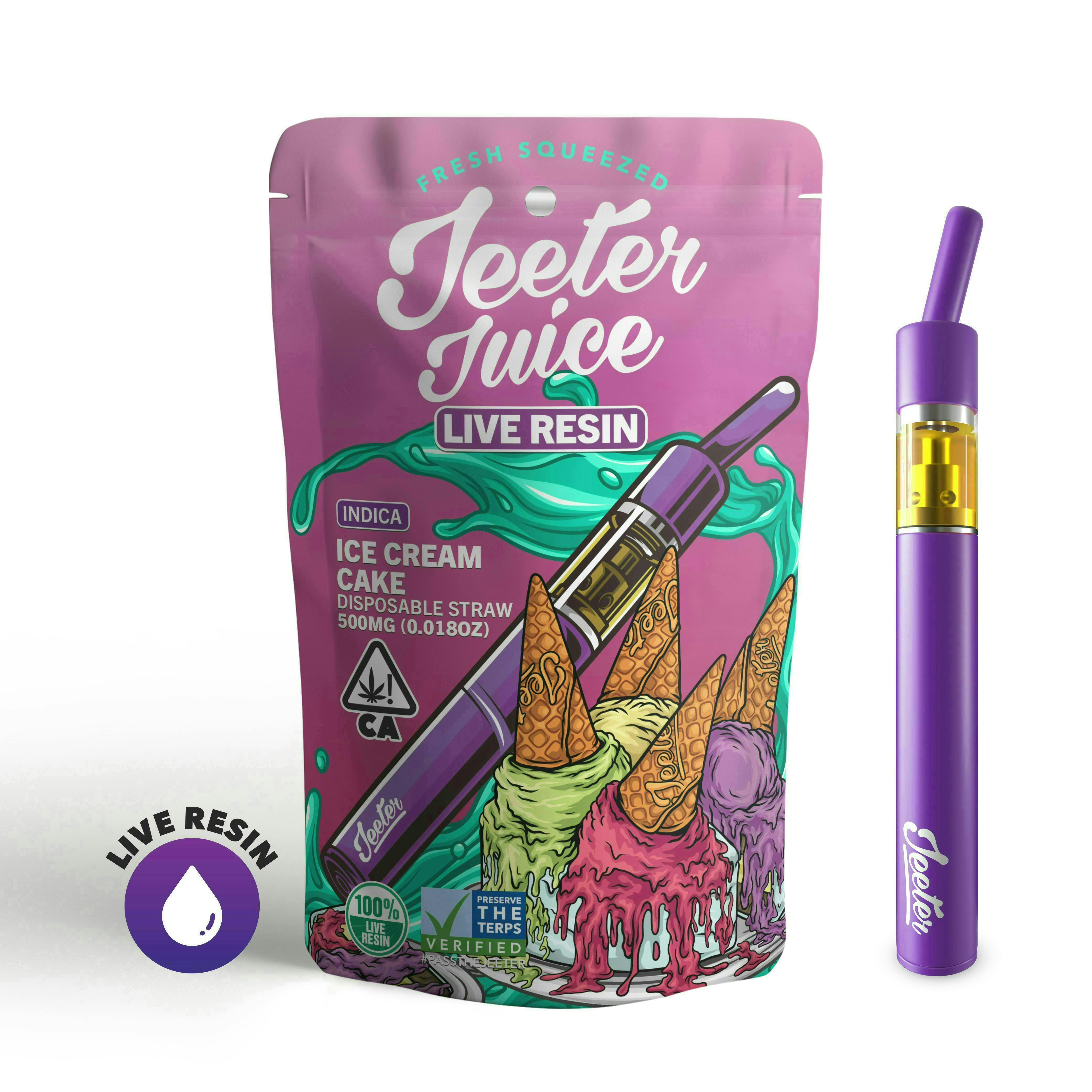 Jeeter | Ice Cream Cake | Live Resin Straw Disposable | 0.5g