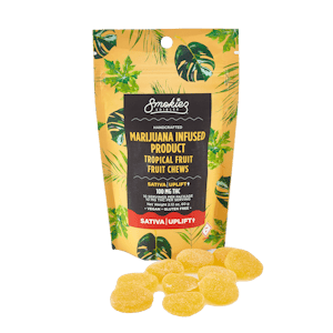 Smokiez Edibles - Tropical Fruit | Gummies | 100mg/10 Pieces | Smokiez