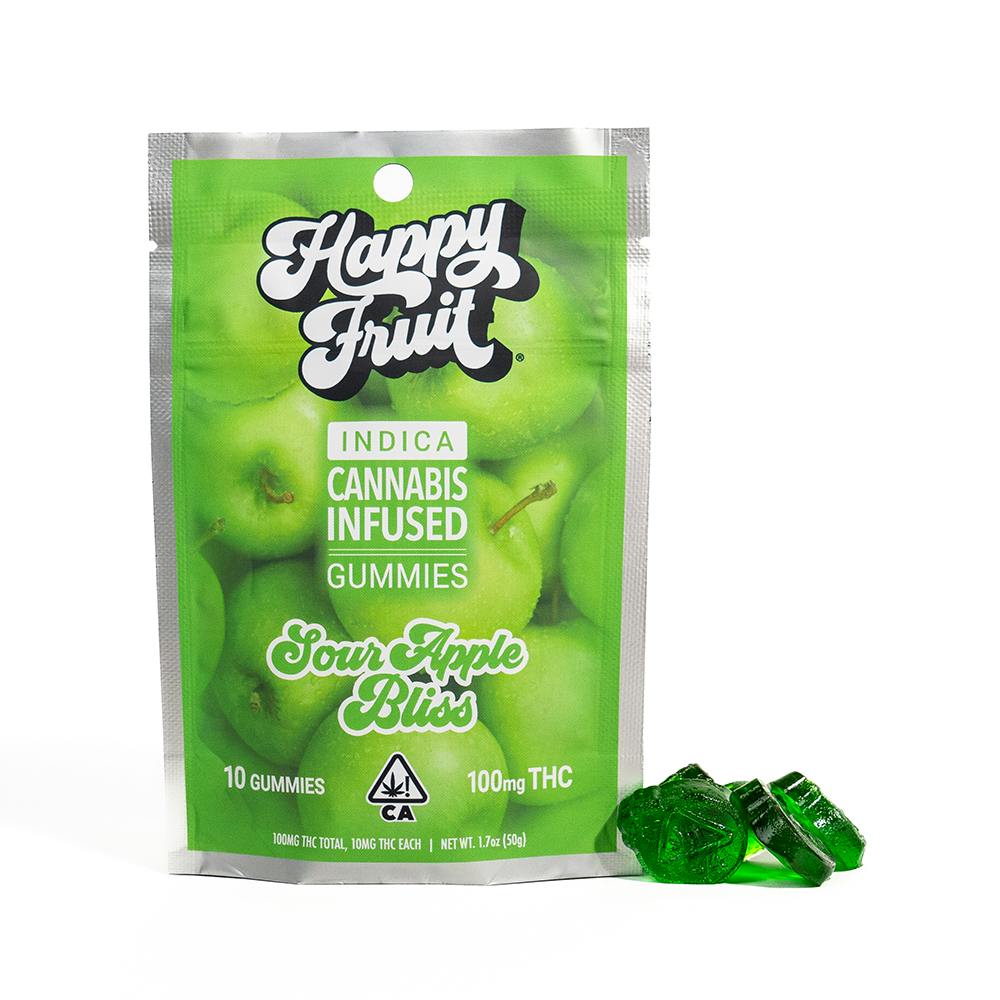 Happy Fruit - Sour Apple Bliss Gummies - 100mg THC | GreenStone