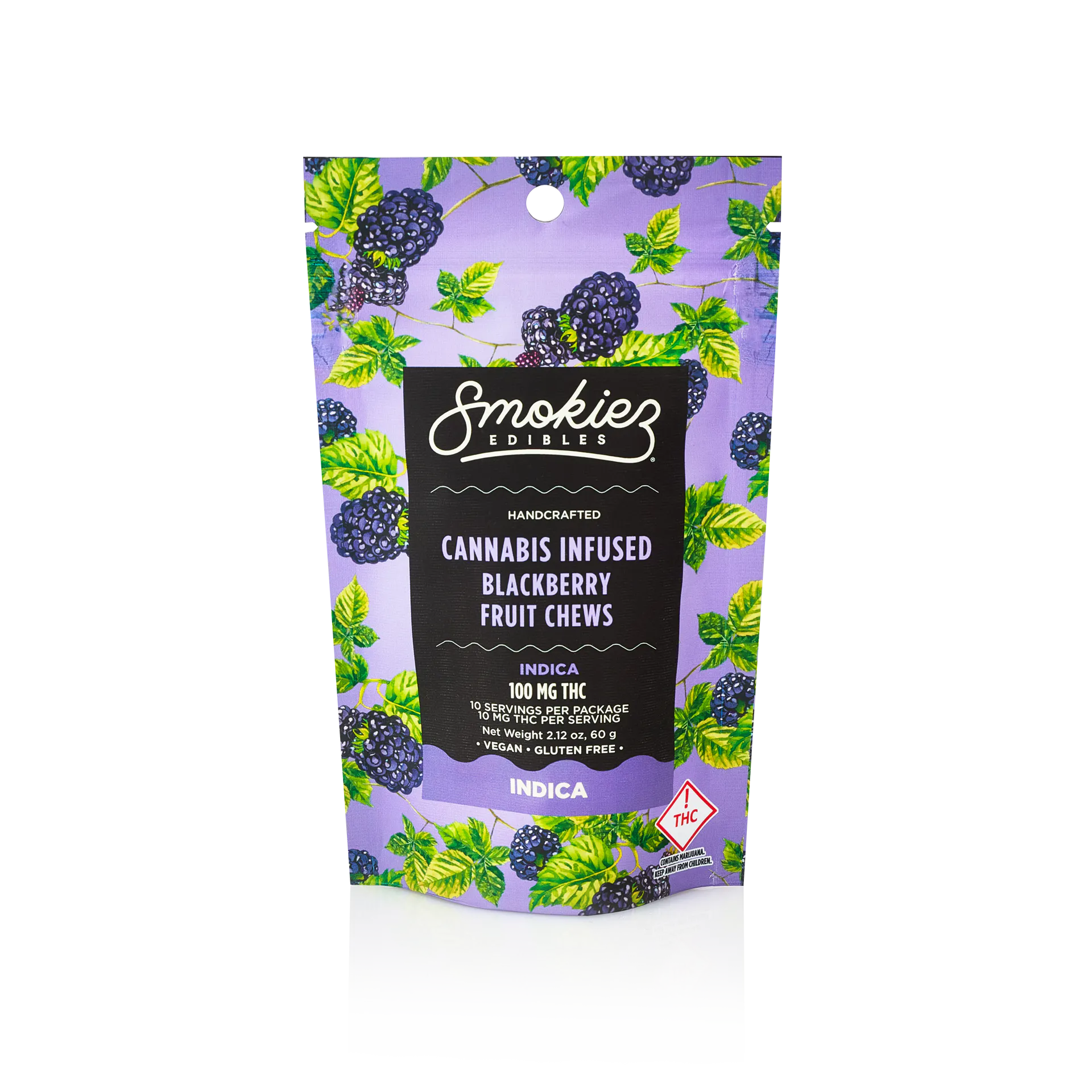 Smokiez Edibles - Blackberry Fruit Chews - 100mg Smokiez INDICA Main Image