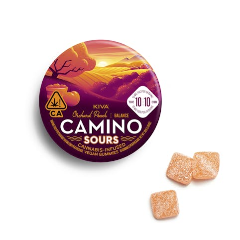 Camino - Orchard Peach 1:1 THC:CBD "Balance" Sour Gummies | 10 pk | Camino    -w10