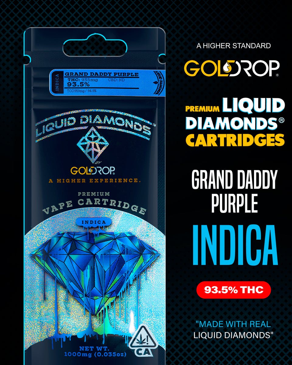 Granddaddy Purple - Liquid Diamonds Cartridge - 1 Gram - GoldDrop