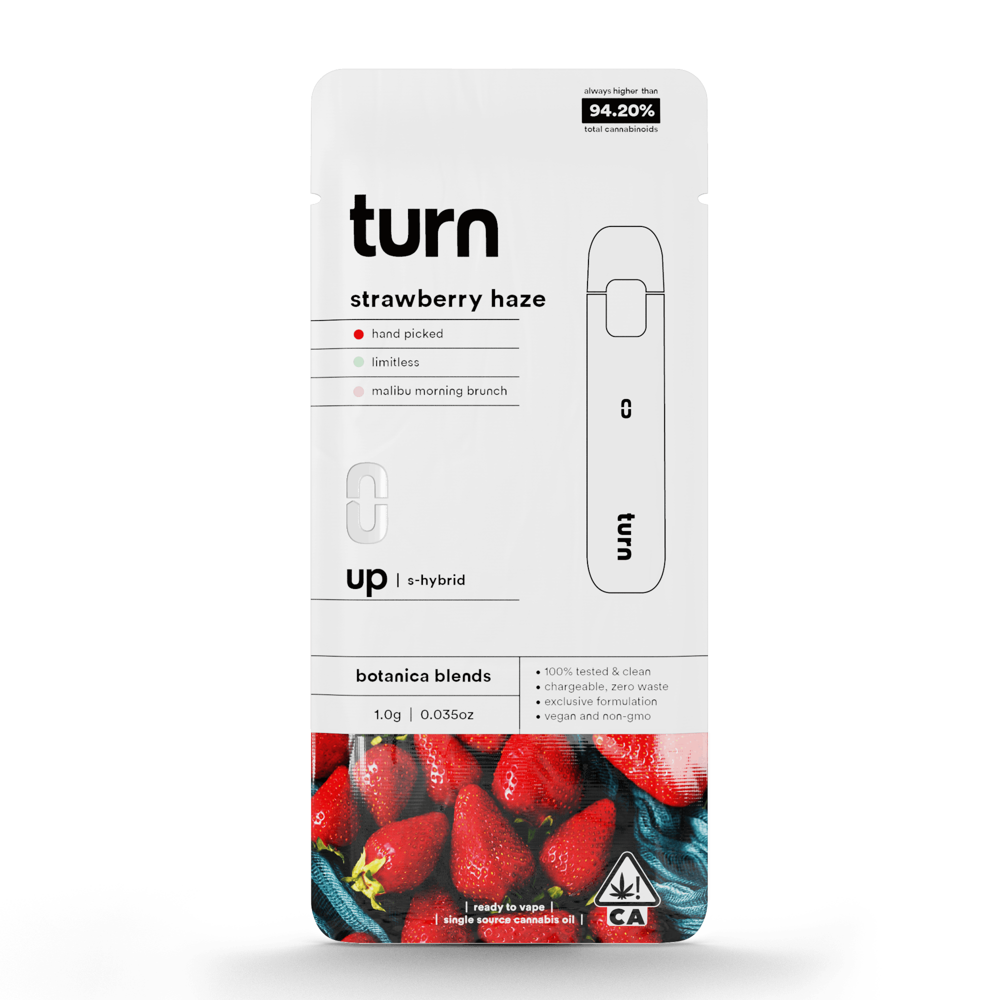 1.0g AIO | strawberry haze | botanica blends | up | - turn