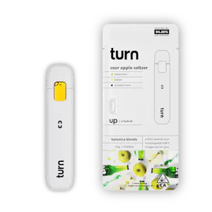 turn - sour apple seltzer (s-hybrid) / botanica blends / 1g disposable
