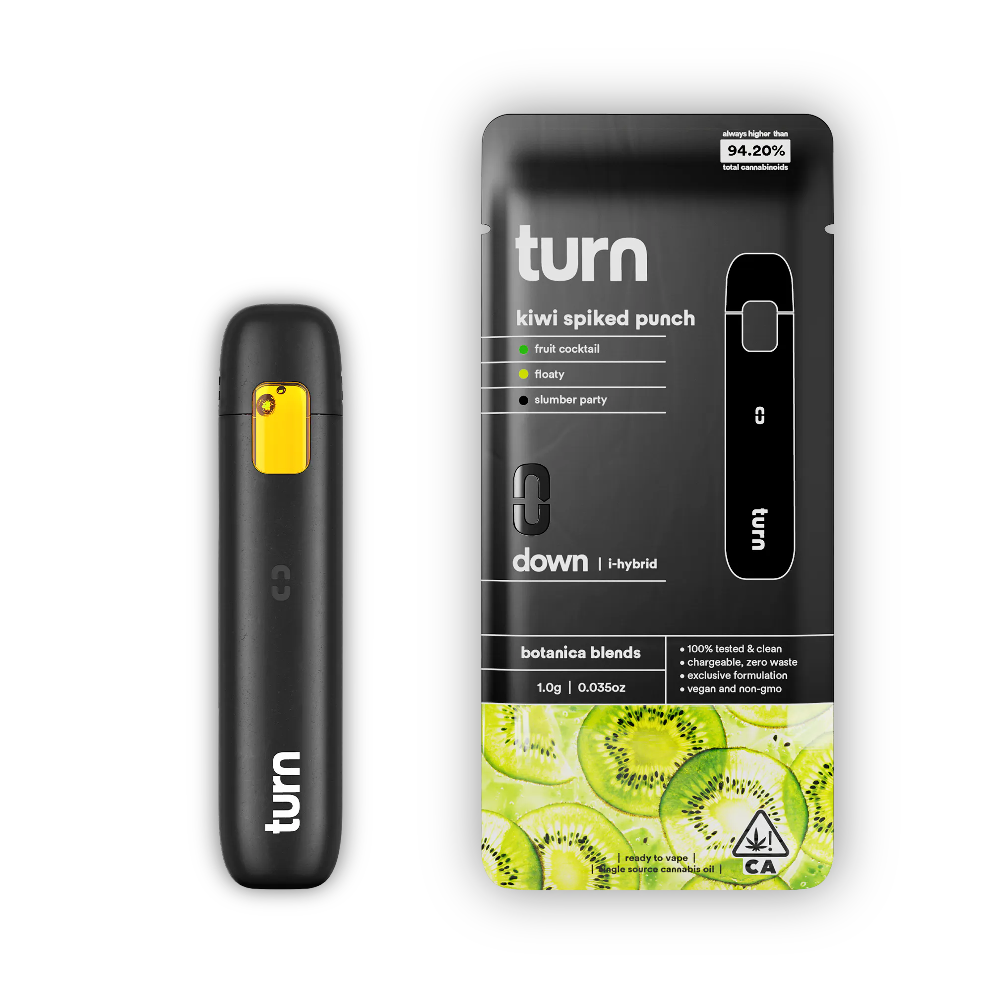 turn - kiwi spiked punch (i-hybrid) / botanica blends / 1g disposable Main Image