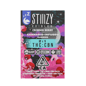 STIIIZY - STIIIZY - Crimson Berry - Sleep Gummies - 100mg THC-50mg CBN - 10ct - (Indica)