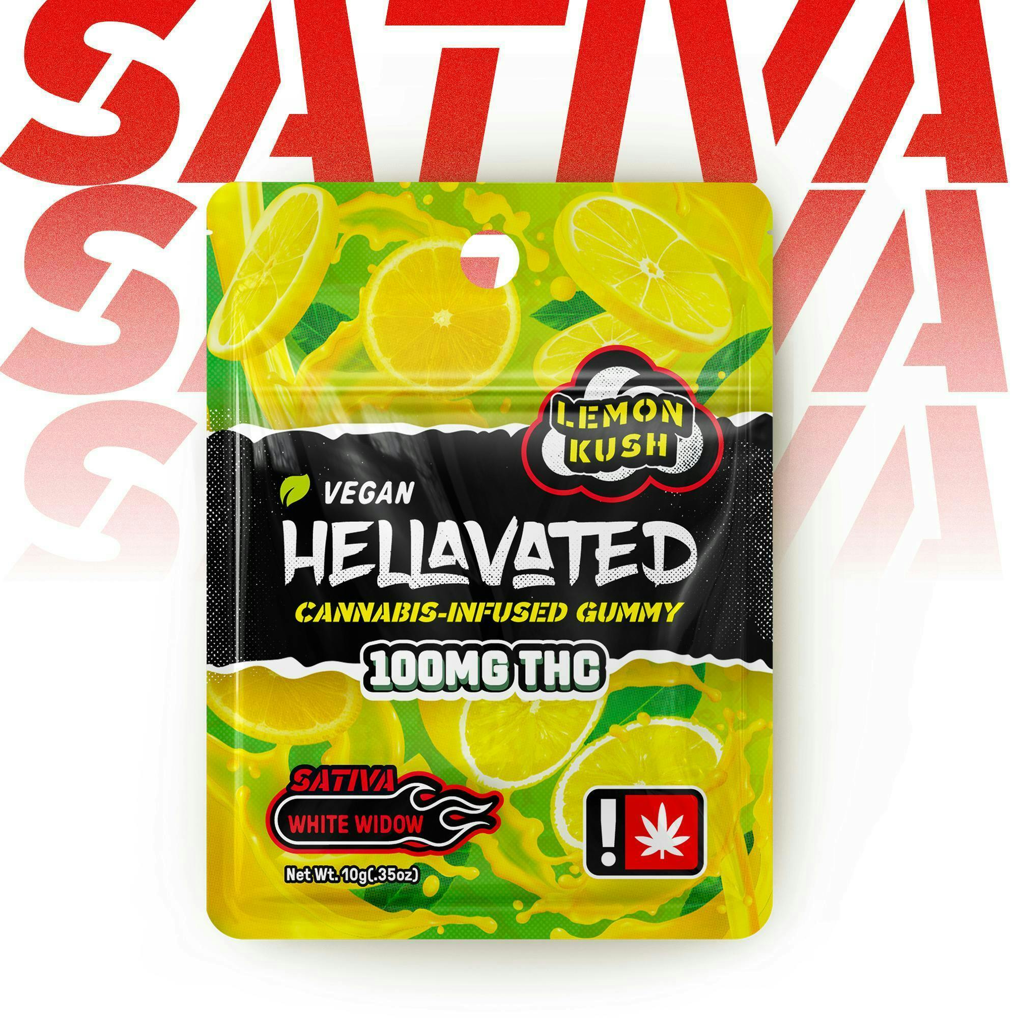 Lemon Kush (1pc) Gummiez 100mg - Hellavated