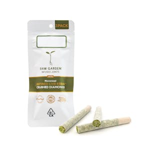 RAW GARDEN - Raw Garden - Pacific Passion - 1.5g Refined Live Resin Crushed Diamonds Infused Joints - 3pk