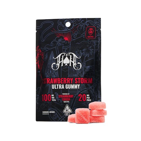 Heavy Hitters - Strawberry Storm -Sativa- Ultra Pure Gummies (Edibles) 100mg THC | Heavy Hitters        -q6 MIDDLE
