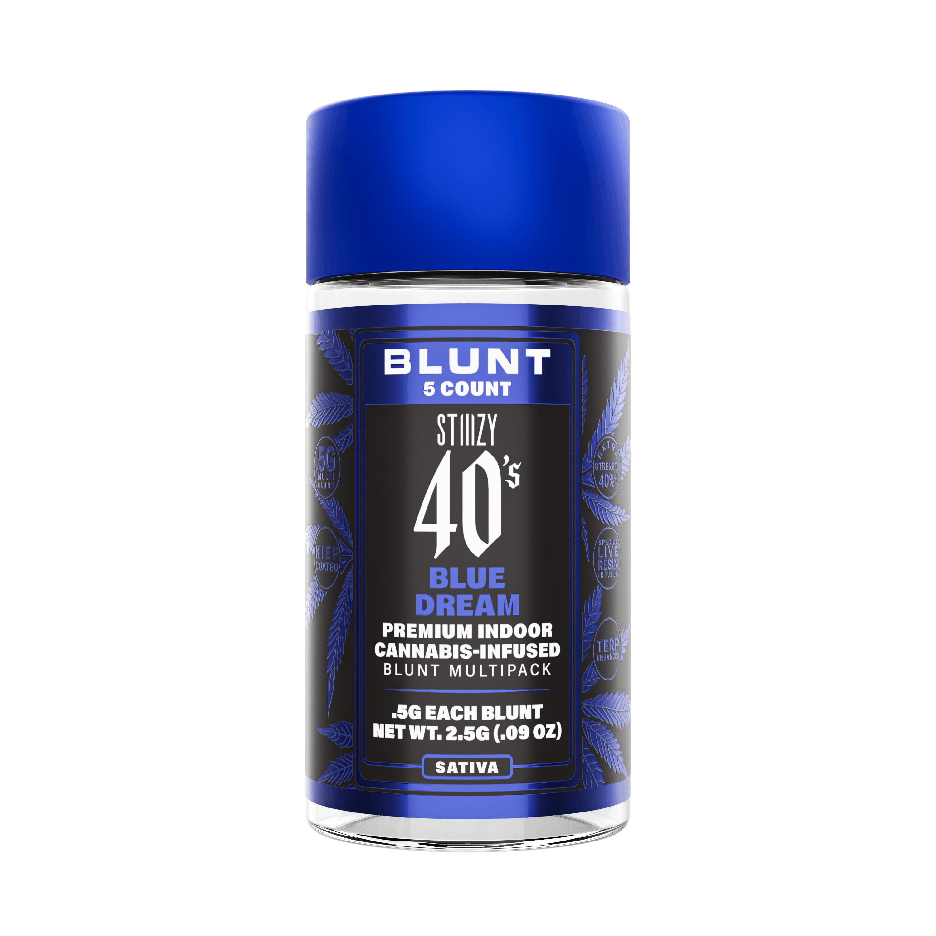 BLUE DREAM - .5G 40's Infused Mini Blunt 5 Pack - STIIIZY