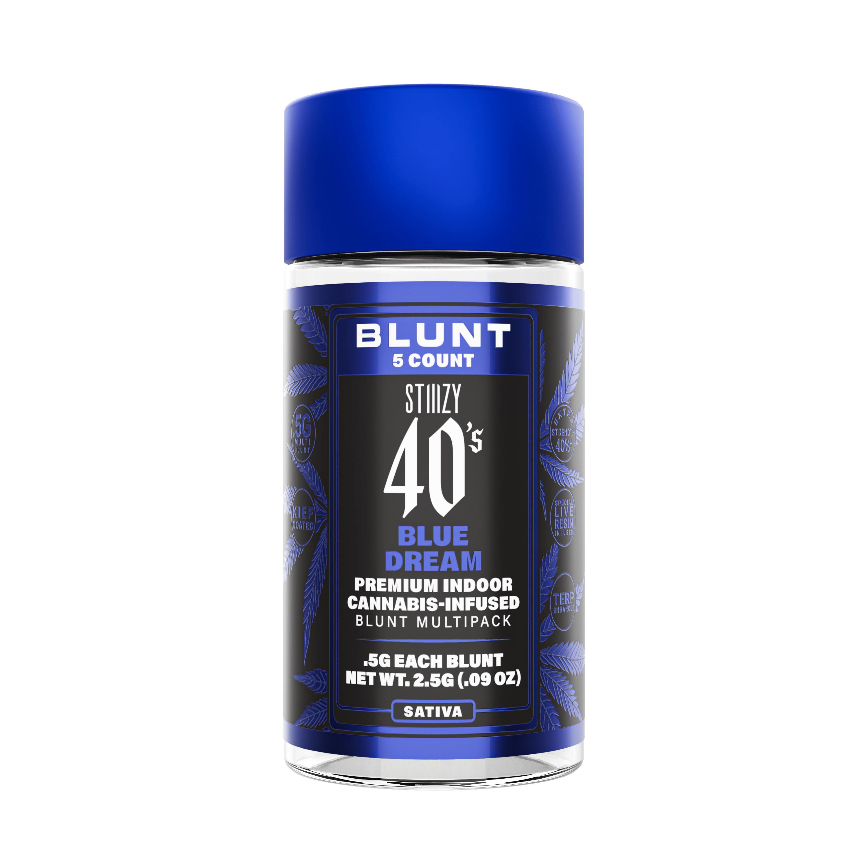BLUE DREAM - .5G 40's Infused Mini Blunt 5 Pack - STIIIZY