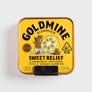 GOLDMINE - Goldmine Gummies | Sweet Relief Yuzu & Ginger | THC1:1CBD | 100mg