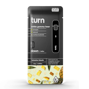 turn - white gummy bear (indica) / botanica blends / 1g disposable