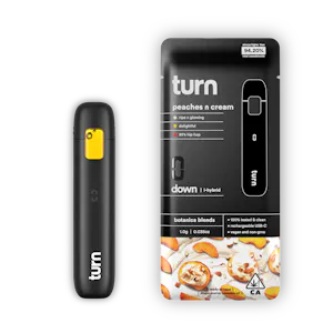 turn - peaches n cream (i-hybrid) / botanica blends / 1g disposable