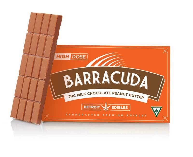 Barracuda Bar, Milk Chocolate Peanut Butter - 200mg THC - Detroit