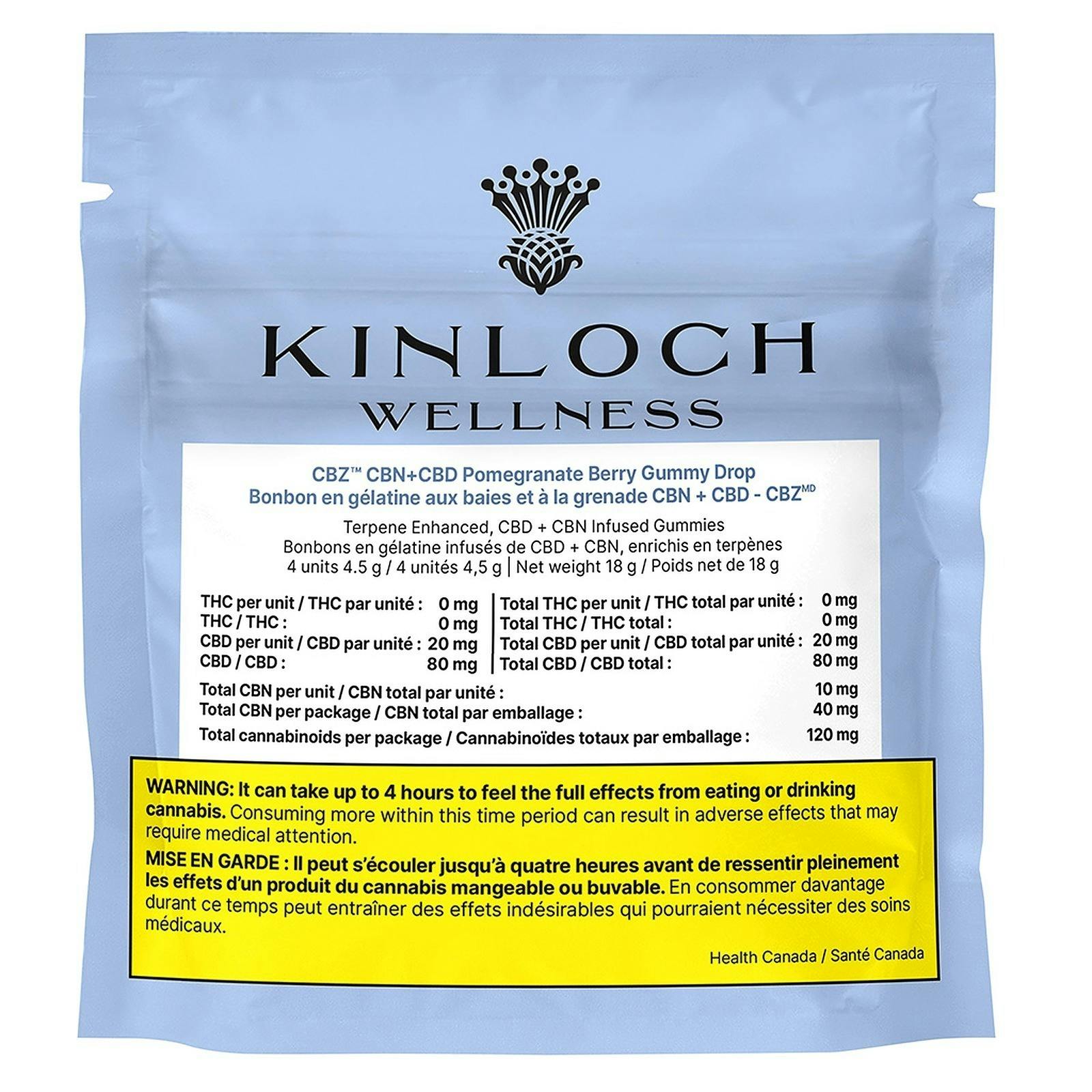 CBZ™ CBN/CBD Pomegranate Berry Gummy Drop 4-Pack (10mg CBN/20mg