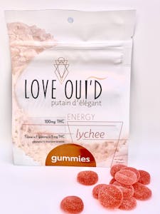 LOVE OUI'D - Lychee Energy Gummies 100mg THC