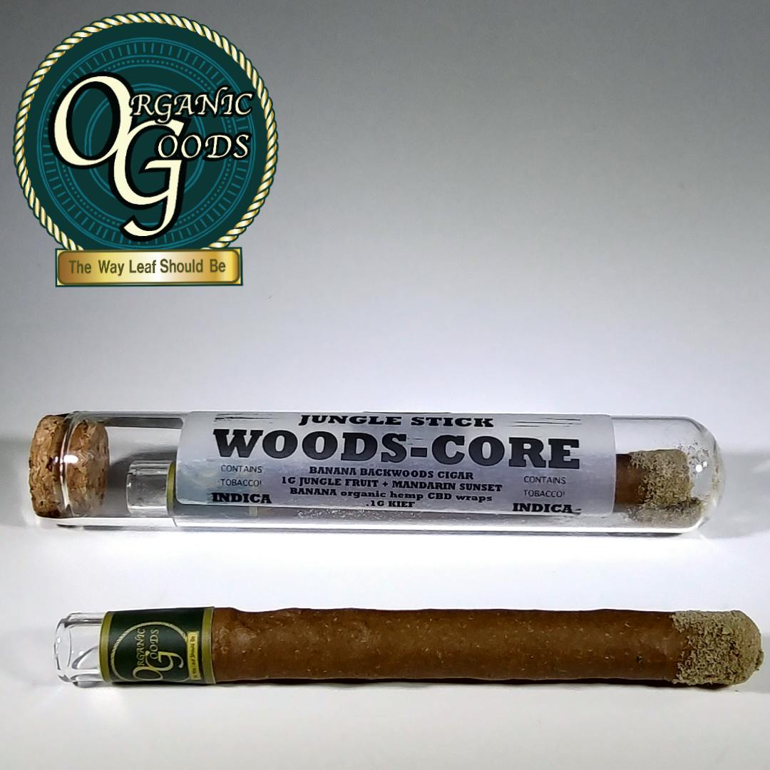 Organic Goods Blunt Dipped in Kief Jungle Stick Woods-Core 1.1 G