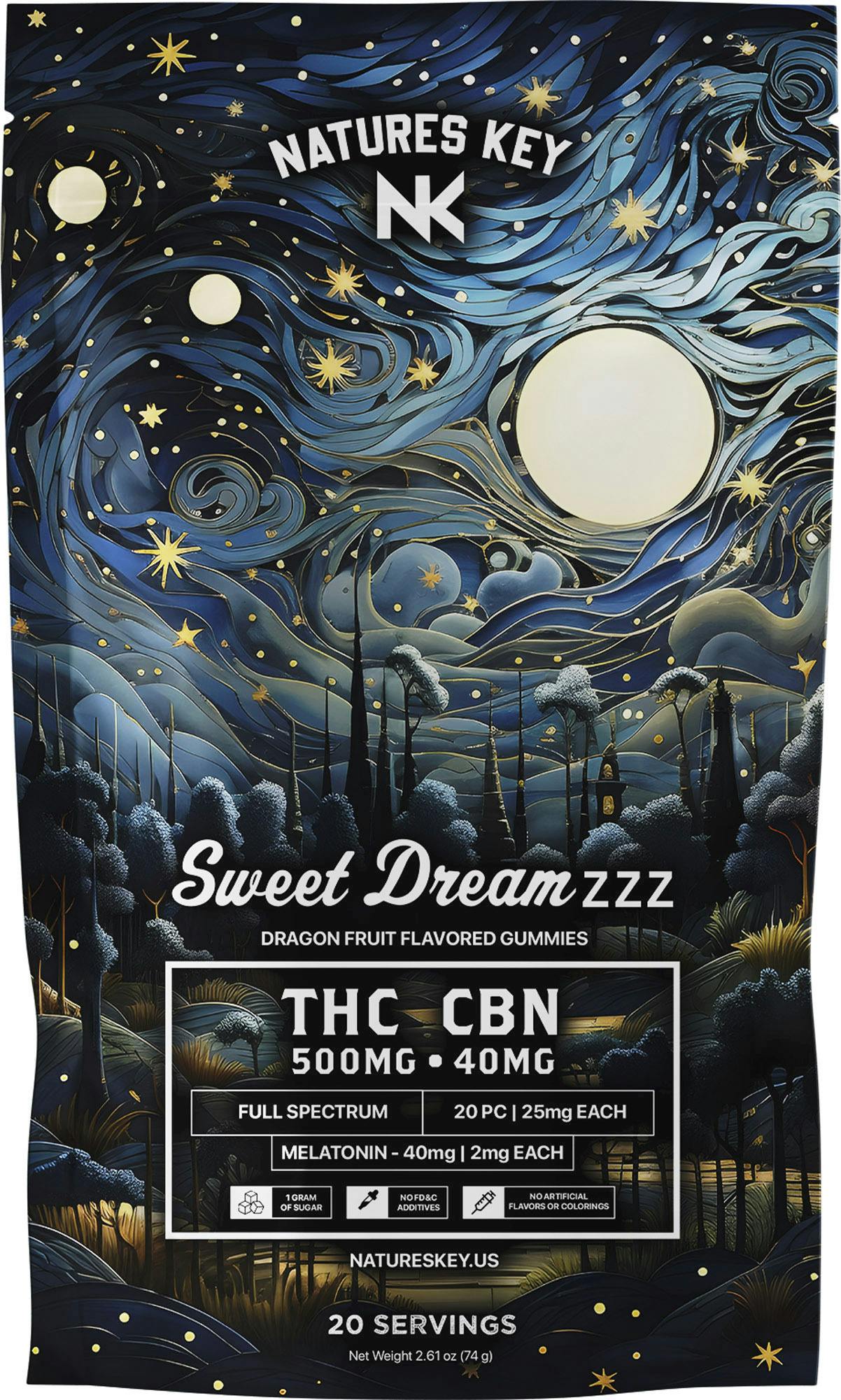 Sweet Dreamzzz | 500MG THC | 40MG Melatonin | Indica | Dragonfruit