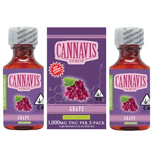 CANNAVIS - Cannavis Syrup Grape Syrup 1,000mg Tincture Box (2pk)