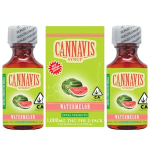 CANNAVIS - Cannavis Syrup Watermelon Syrup 1000mg Tincture Box (2pk)