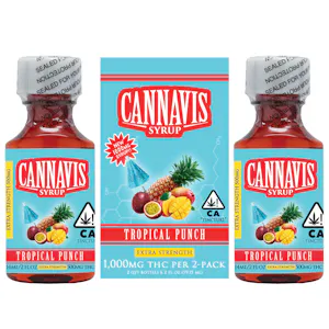 CANNAVIS - Cannavis Syrup Tropical Punch Syrup 1000mg Tincture Box (2pk)