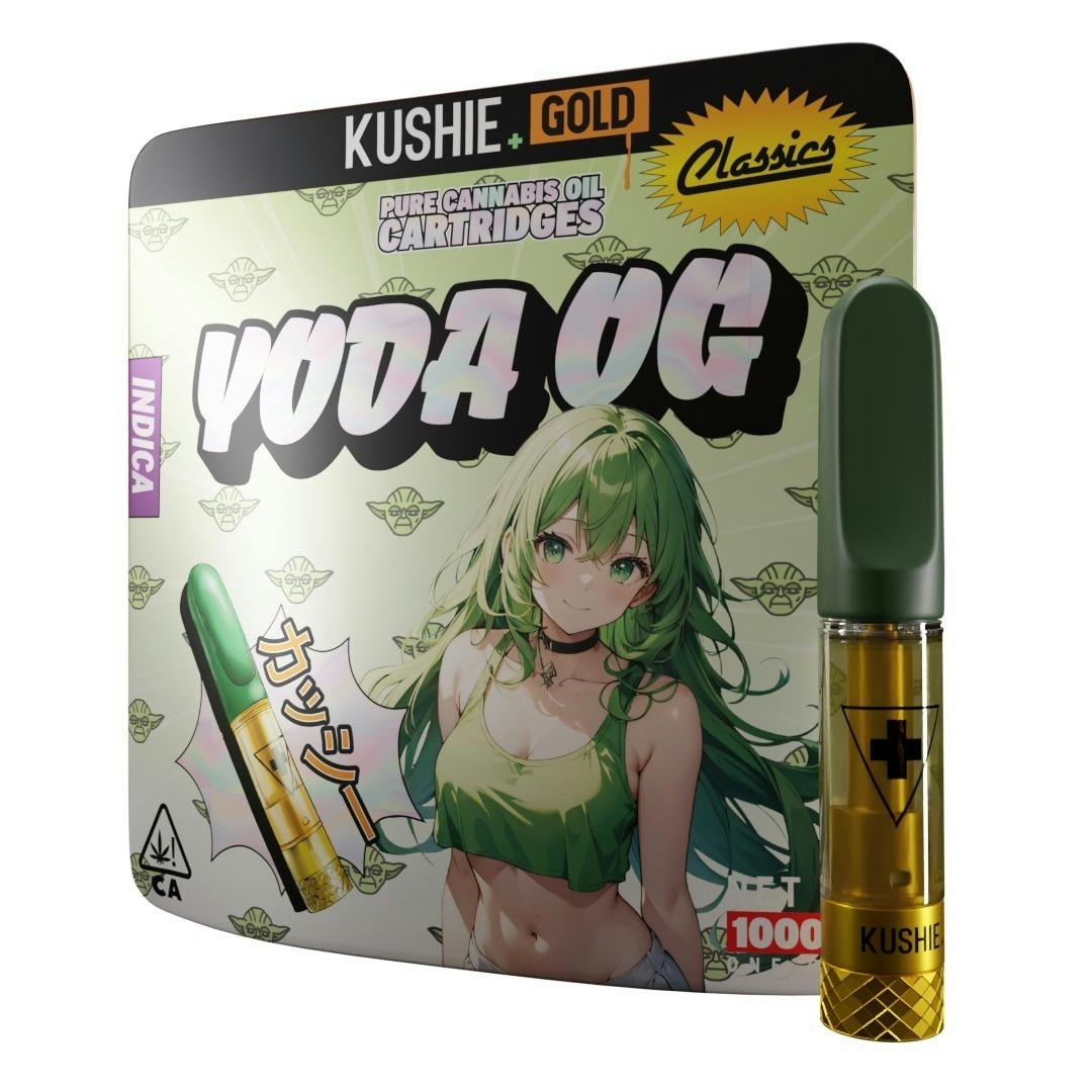 Yoda OG (Indica) - Kushie+ Gold 1G Vape Cartridge - Kushie Brand