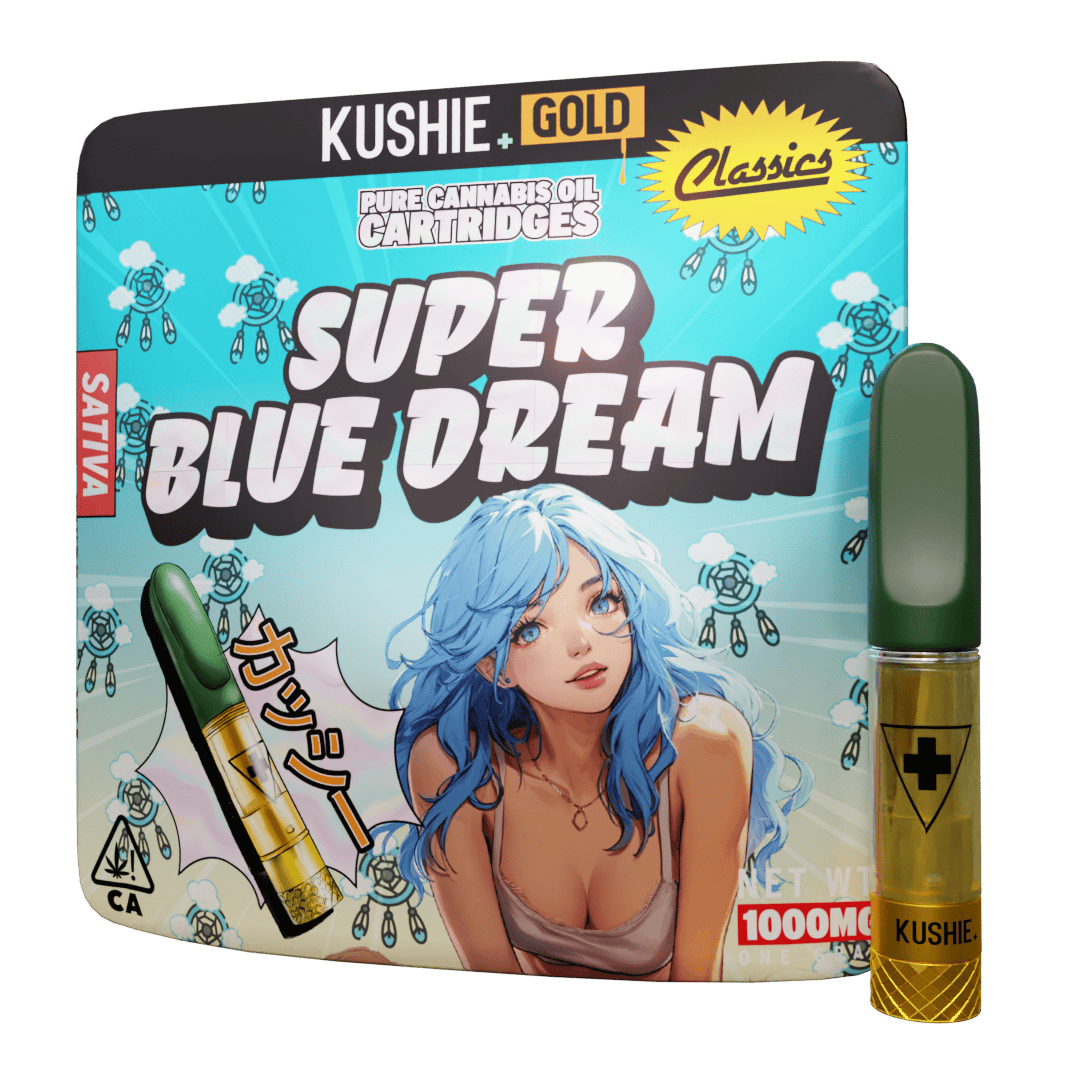 Super Blue Dream (Sativa) - Kushie+ Gold 1G Vape Cartridge