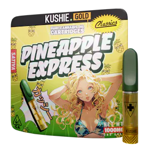 Kushie+Gold - 1g Kushie+ Gold Vape Cartridge - Pineapple Express 85%