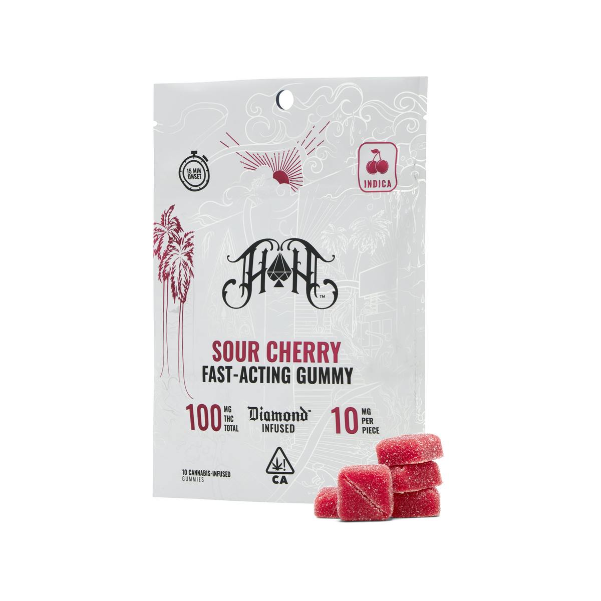 Heavy Hitters - Sour Cherry | Indica - Fast-Acting Gummies - 100mg THC