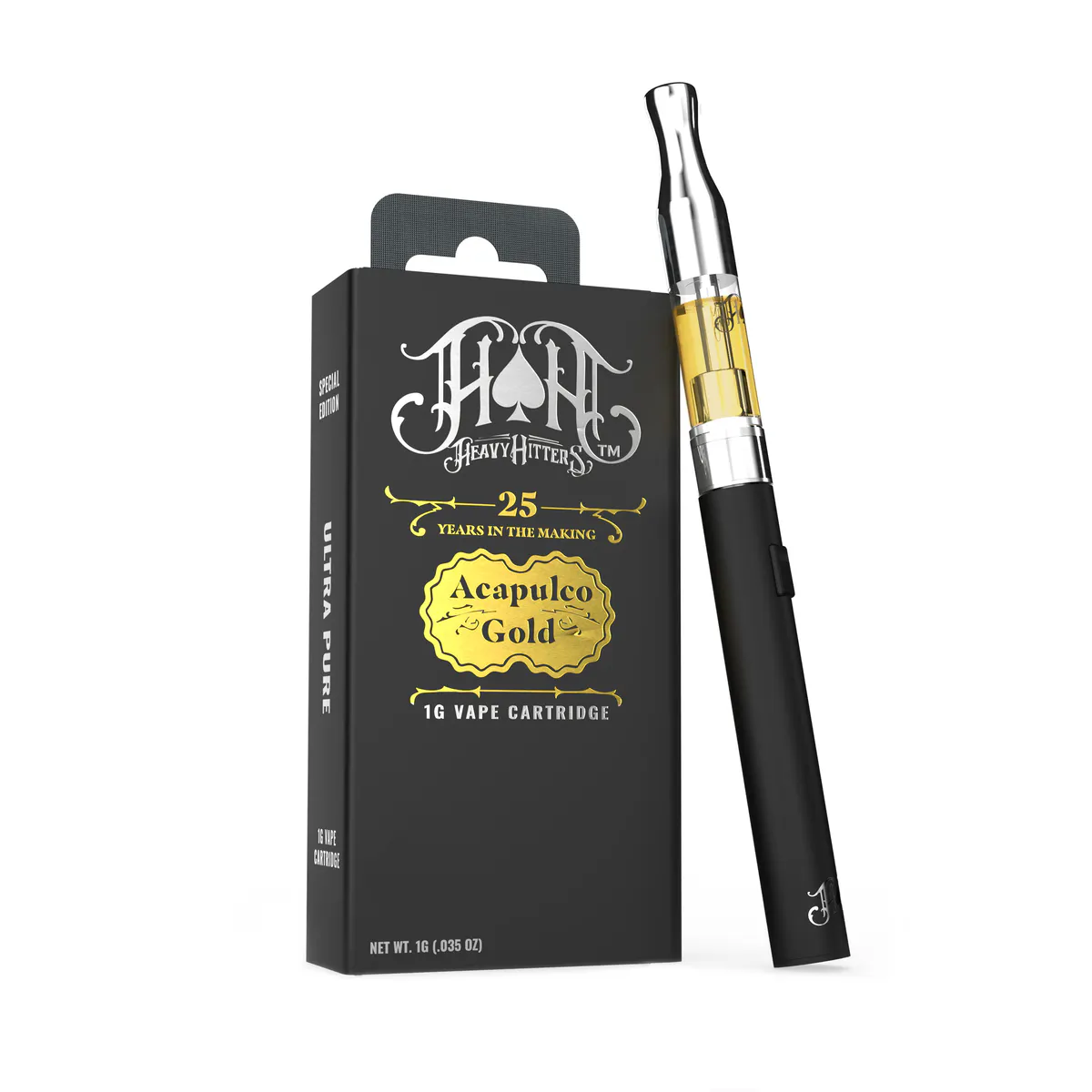 Heavy Hitters - Acapulco Gold | Sativa - 25th Anniversary Special Edition-1G Vape Cartridge Main Image