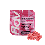 Strawberry  -Sativa- Mega Dosed Cannabis Infused Sour (gummy) One Piece Belts- 100mg VEGAN  | Flav    -AA4 Middle