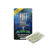 PUFF | 2.5g | Hybrid | 5 pack pre-rolls | Alien OG