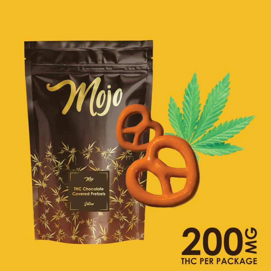 Mojo Chocolates - Mojo Chocolates - Chocolate Covered Pretzels (Sativa) - 200mg Main Image