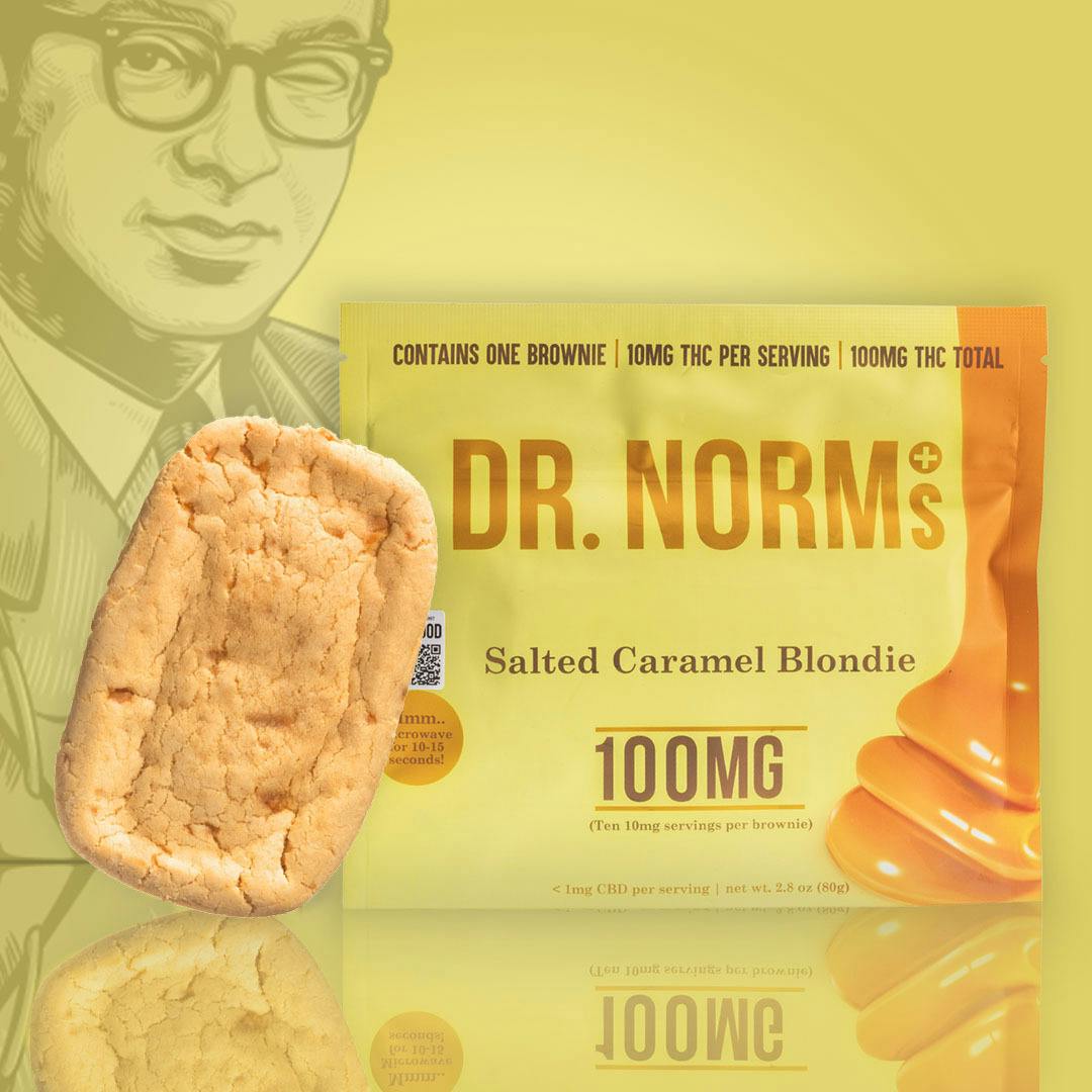[Dr. Norm's] Edibles - 100mg - Salted Caramel Blondie