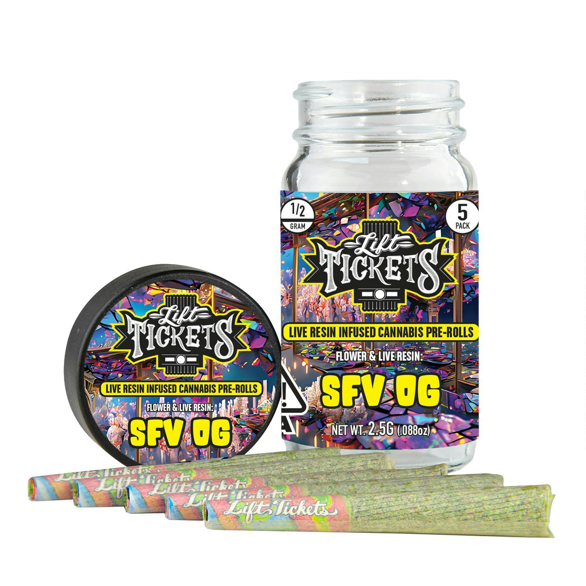 SFV OG - Infused Pre-Roll 5-Pack - Lift Tickets