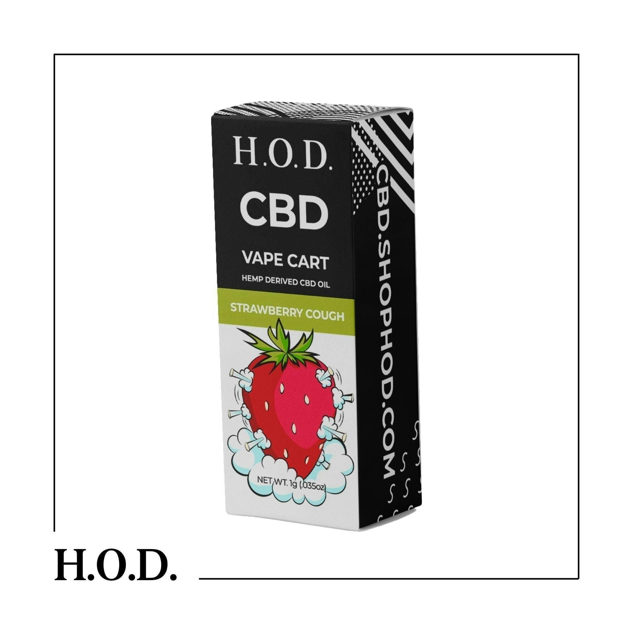 H.O.D. CBD Strawberry Cough Cart 1g - HOUSE OF DANK